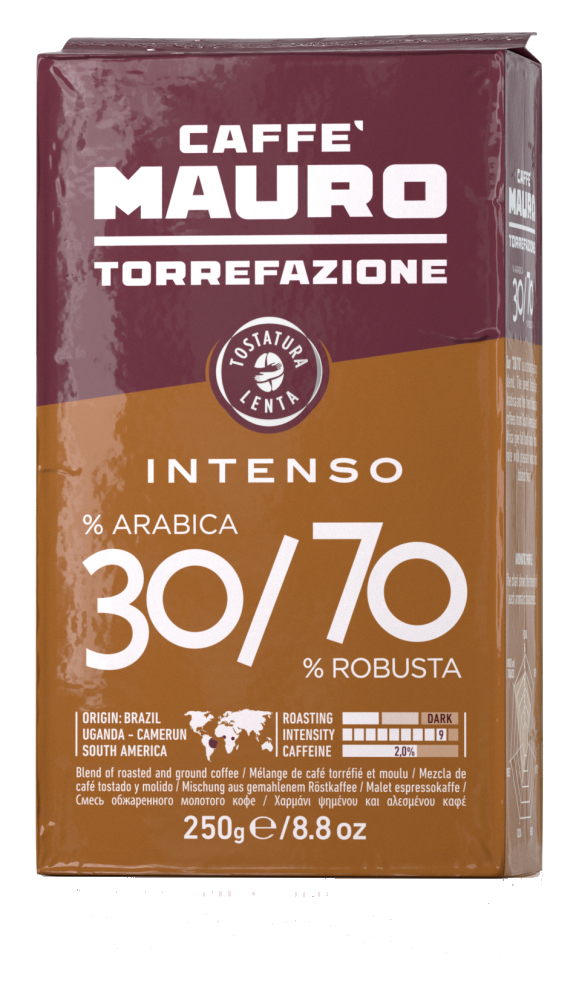 Caffé MAURO Intenso, mletá káva, 250 g