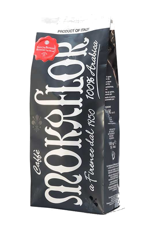 Caffé MOKAFLOR Bernini Black, zrnková káva, 1 kg