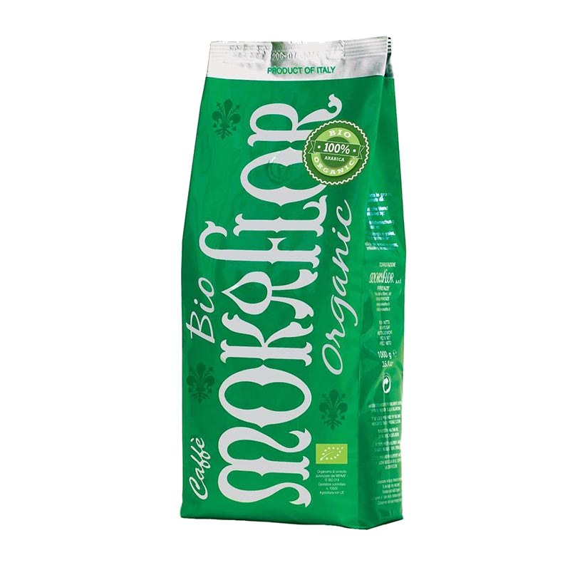 Caffé MOKAFLOR Organic (100 %), zrnková káva, 1 kg