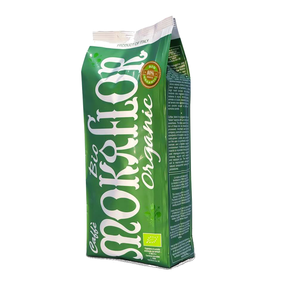 Caffé MOKAFLOR Organic (80:20), zrnková káva, 1 kg