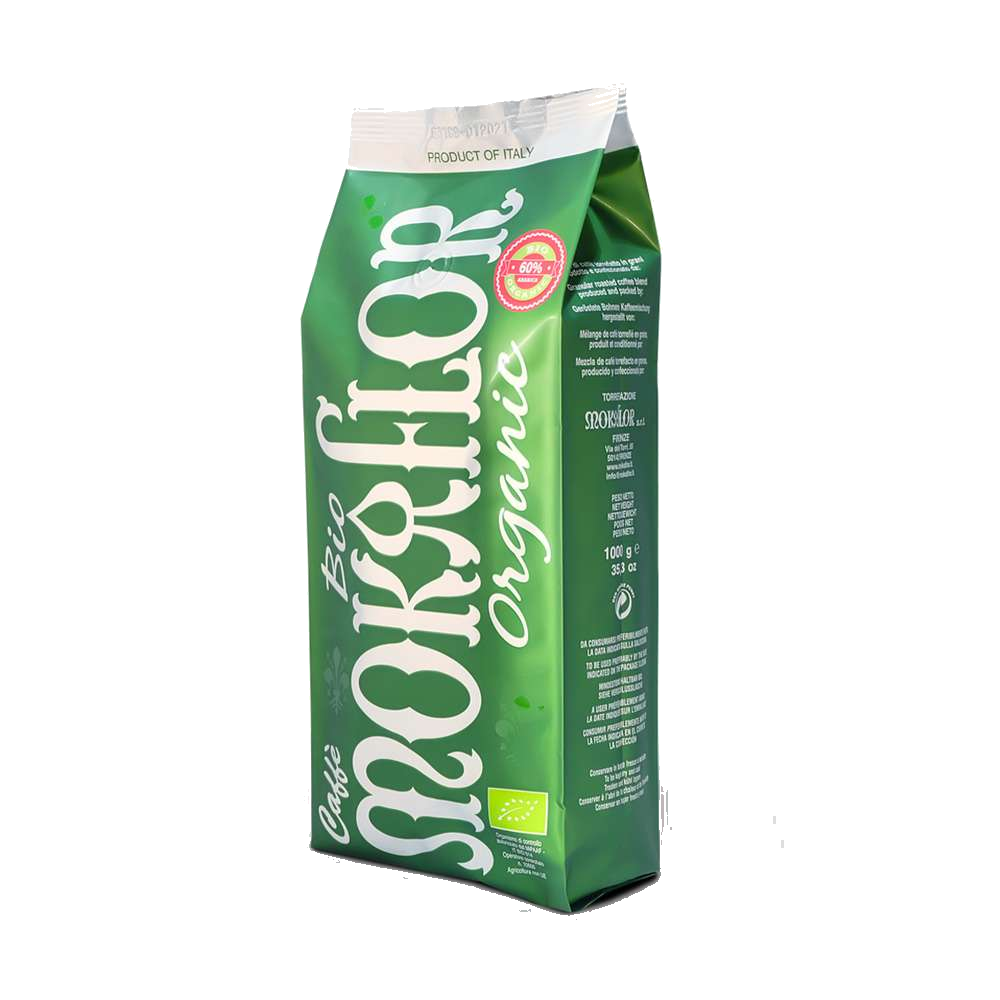Caffé MOKAFLOR Organic (60:40), zrnková káva, 1 kg