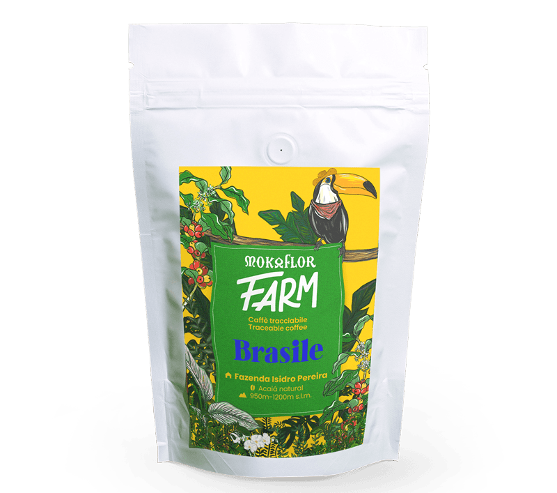 Caffé MOKAFLOR FARM - Brasile, zrnková káva, 250 g