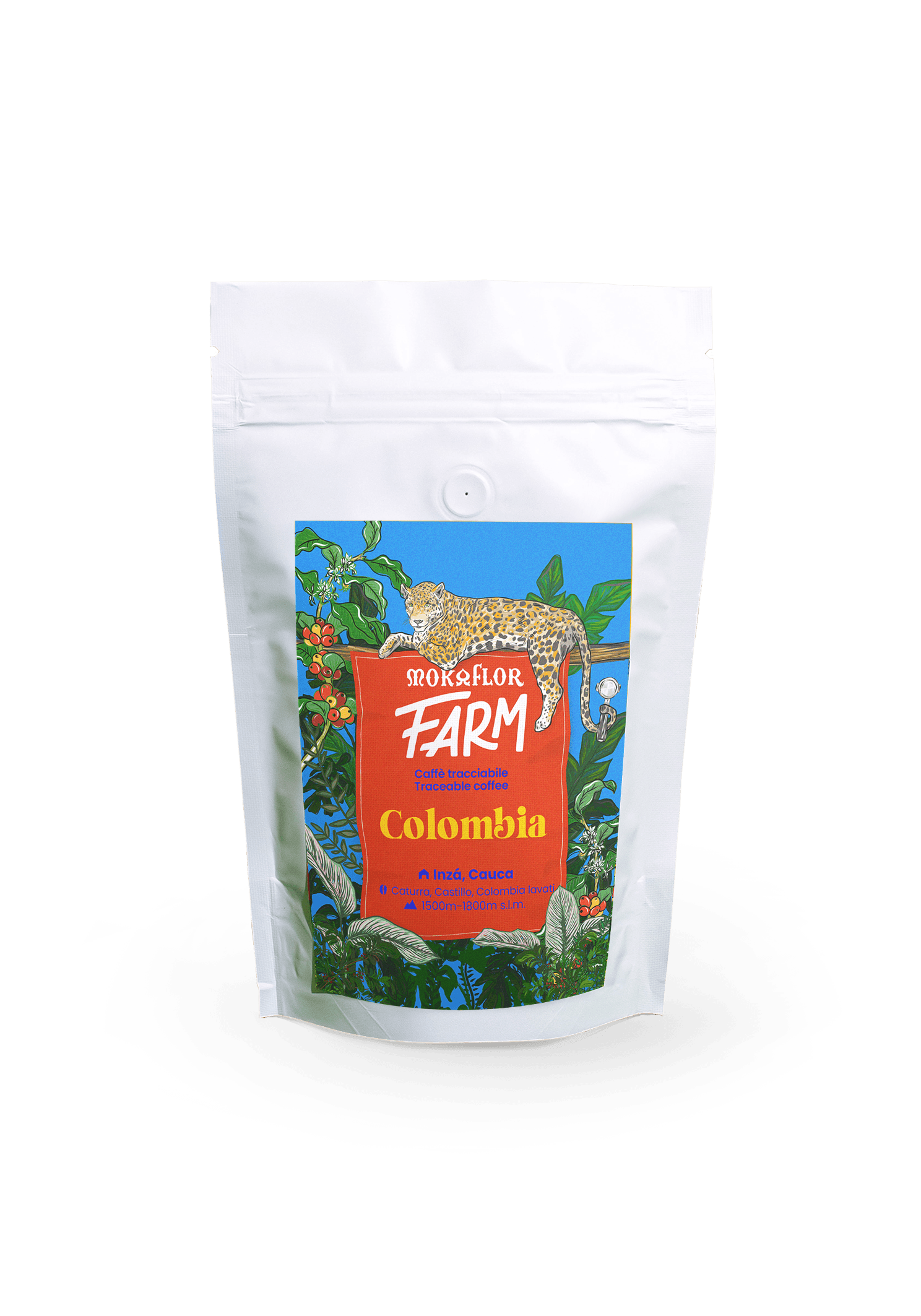 Caffé MOKAFLOR FARM - Colombia, zrnková káva, 250 g