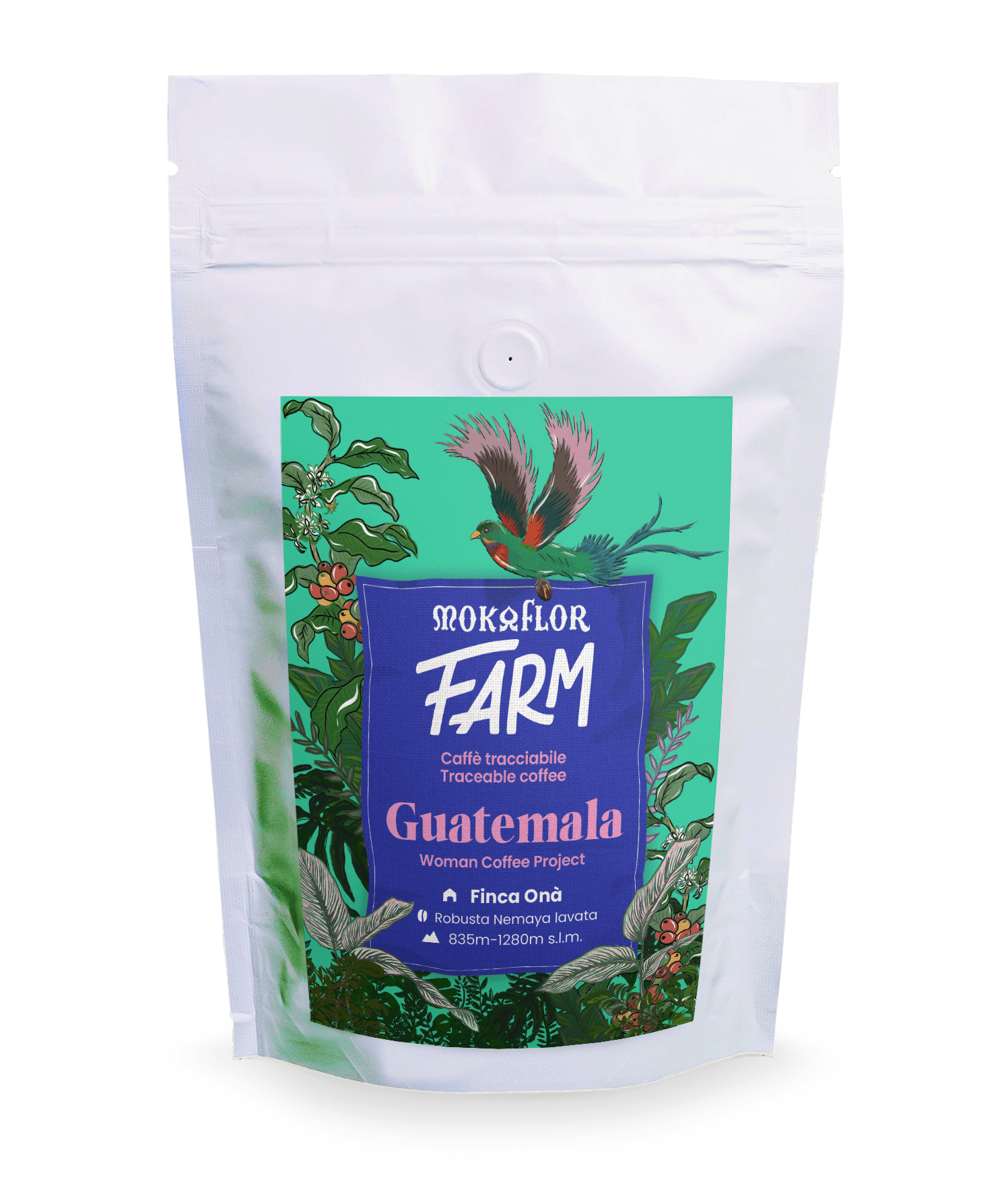 Caffé MOKAFLOR FARM - Guatemala, zrnková káva, 250 g